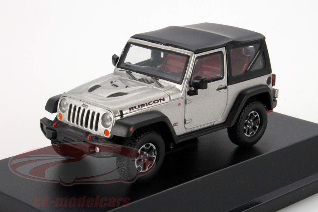 Jeep Wrangler Rubicon 10 anniversaire 2013 argent métallique 1:43 Greenlight