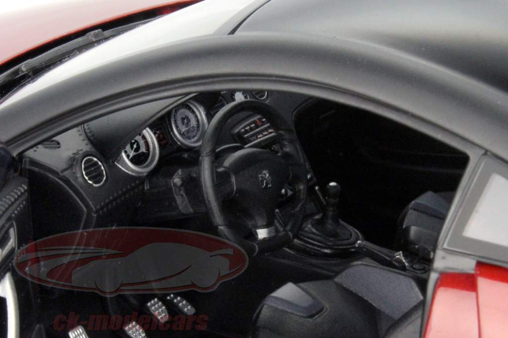 标致 RCZ Ř 年 2014 红 同 亚光黑 屋顶 1:18 NOREV