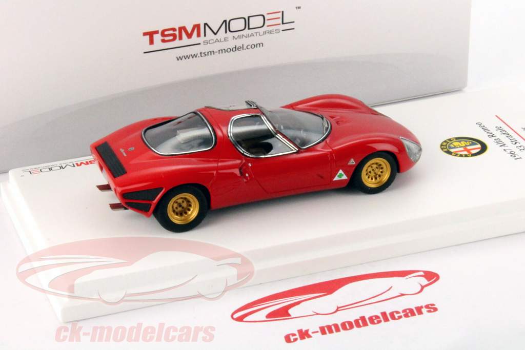 Alfa Romeo 33 Stradale Prototype 1967 rood 1:43 TrueScale