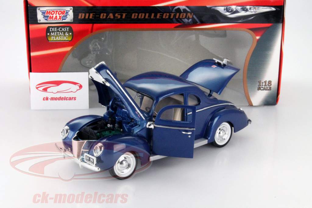 Ford デラックス クーペ 年 1940 ブルー 1:18 MotorMax