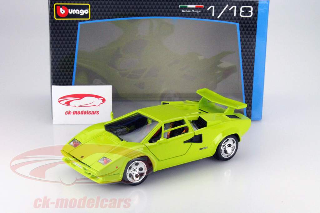 Lamborghini Countach 5000 Quattrovalvole vert 1:18 Bburago