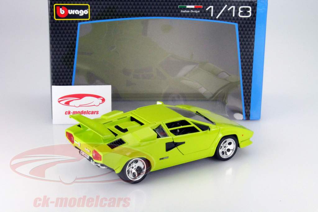 Lamborghini Countach 5000 Quattrovalvole vert 1:18 Bburago