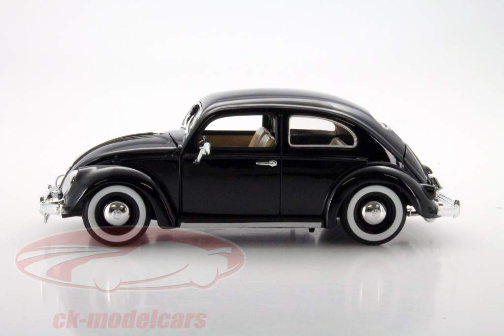 Volkswagen VW Käfer Beetle Jaar 1955 zwart 1:18 Bburago