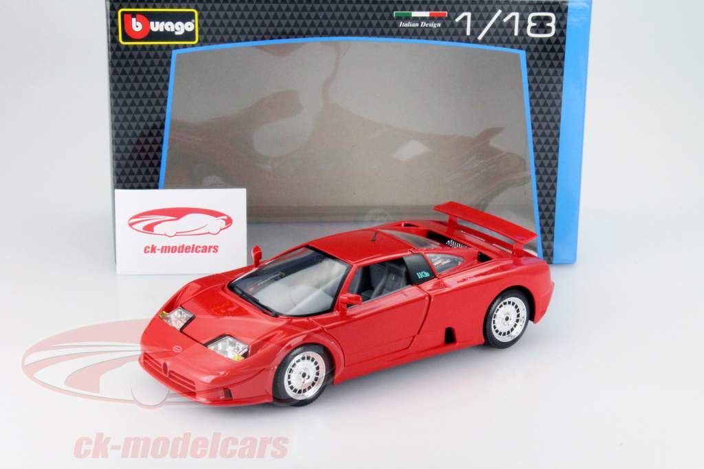 ブガッティ EB 110 年 1990 赤 1:18 完成モデル