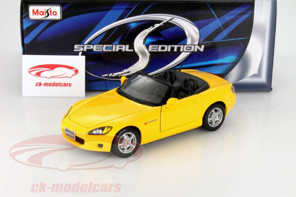 Maisto 1:18 Honda S2000 yellow 31879 model car 31879
