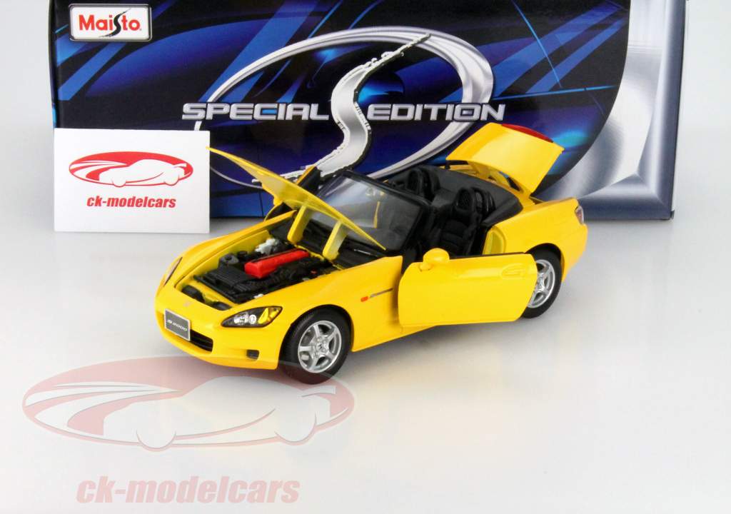 Maisto 1:18 Honda S2000 yellow 31879 model car 31879