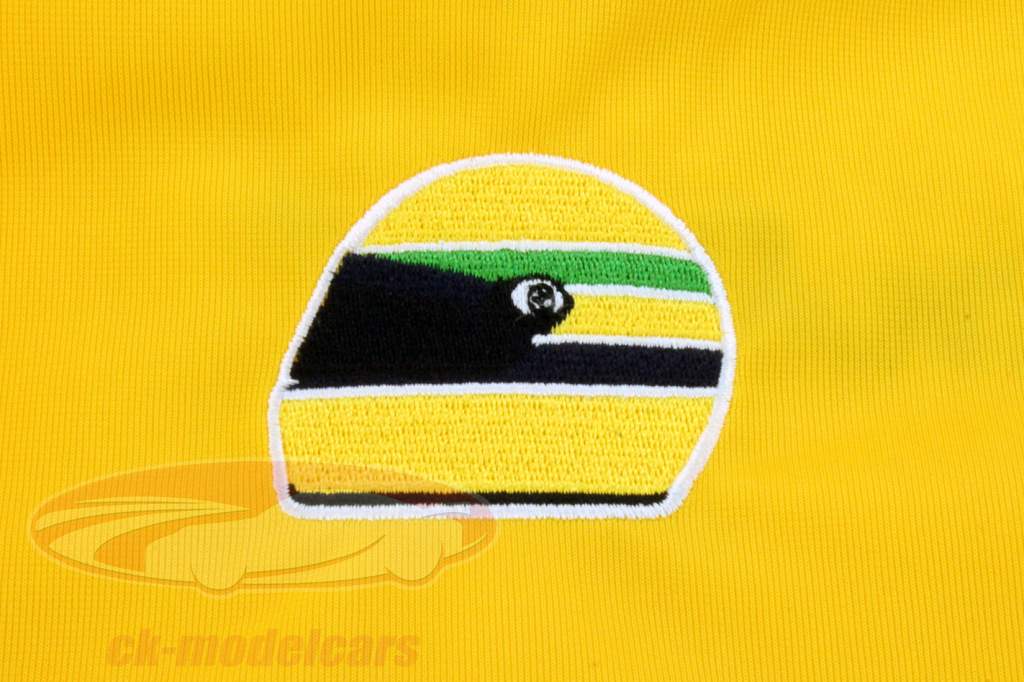 Ayrton Senna Giacca con cappuccio Casco giallo Dimensione S