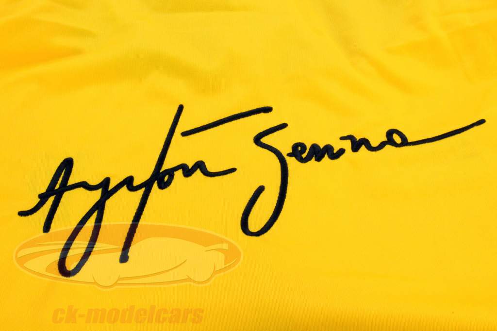 Ayrton Senna Giacca con cappuccio Casco giallo Dimensione M