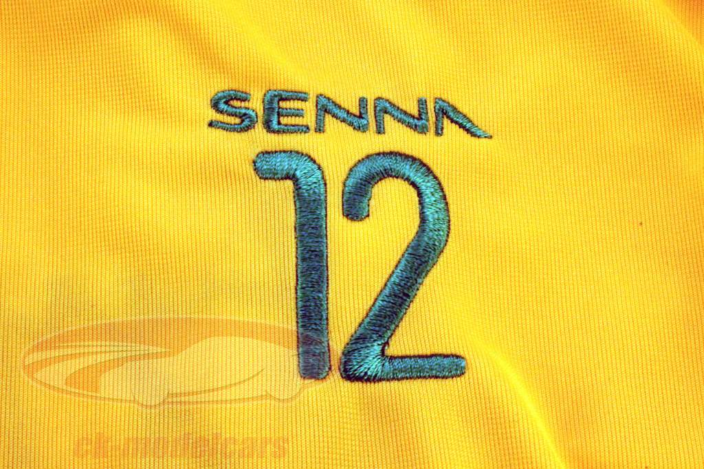 Ayrton Senna Giacca con cappuccio Casco giallo Dimensione L