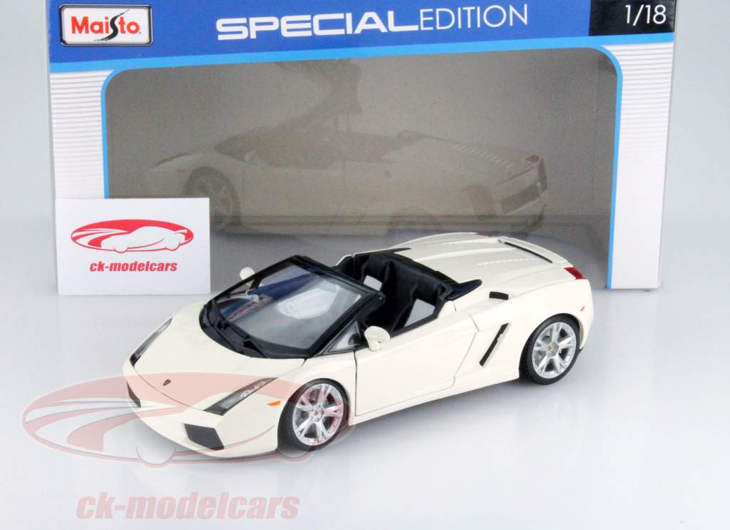 Maisto 1:18 Lamborghini Gallardo Spyder white 31136 model