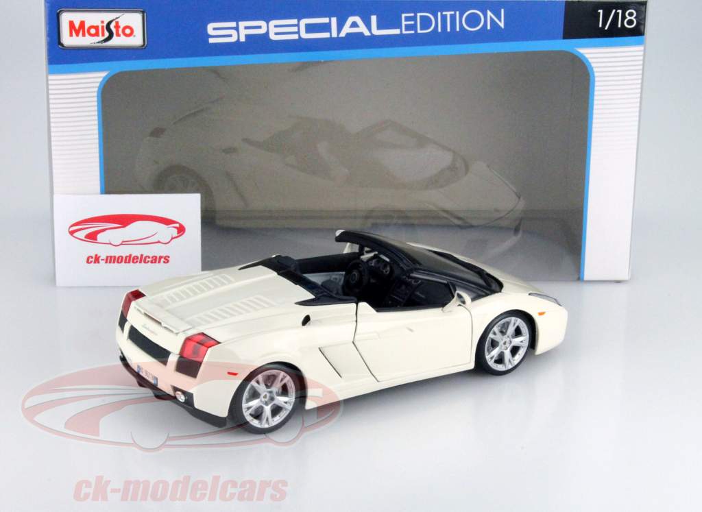 Maisto 1:18 Lamborghini Gallardo Spyder white 31136 model