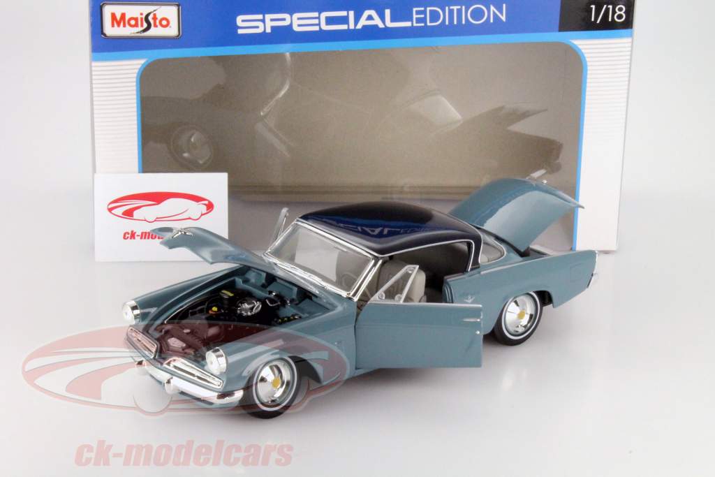 Studebaker Starliner Ano 1953 azul 1:18 Maisto