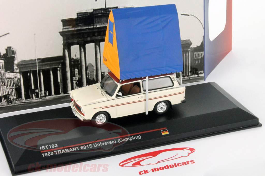 Trabant 601S Universal キャンプ 年 1980 クリーミー 白い 1:43 IST-Models