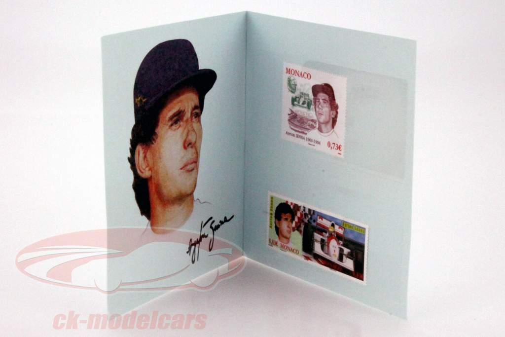 Stamp: Edition spéciale Monaco 2014 Formule 1 Ayrton Senna 2 Pièce avec Couverture