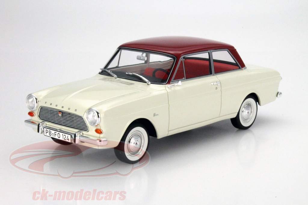 フォード·タウヌス12M（P4）ホワイト/バーガンディ午前1時18分のBOSモデル