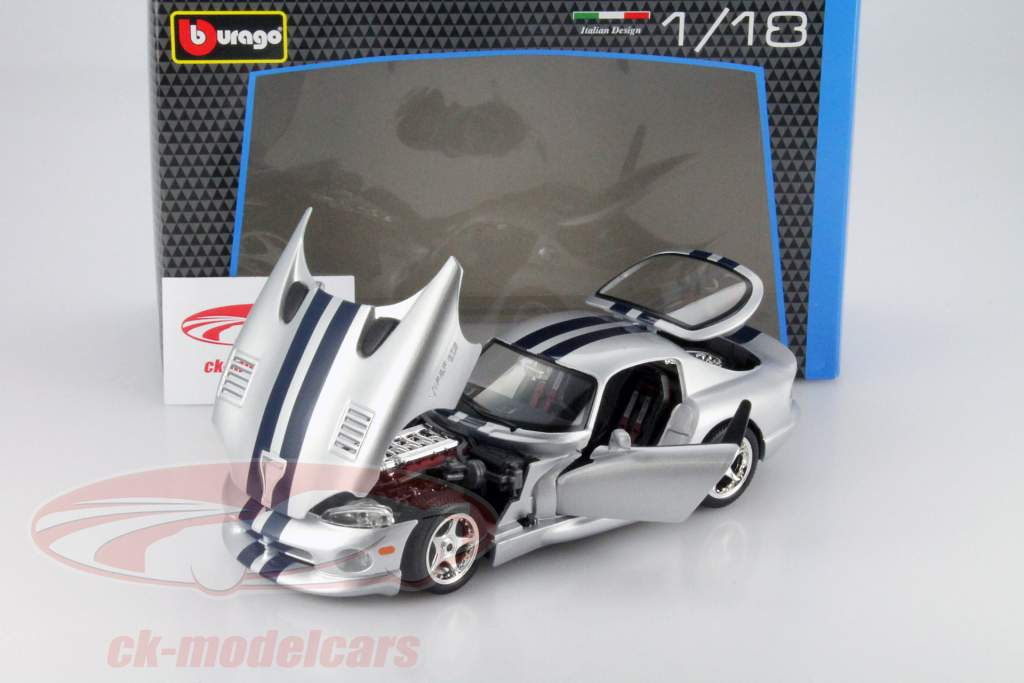 Dodge Viper GTS Coupe silver 1:18 Bburago