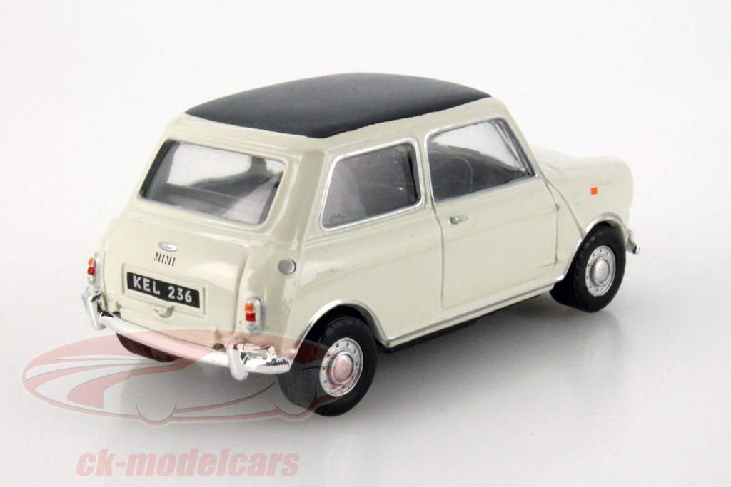Mini Cooper Ano 1969 branco / preto 1:43 Cararama