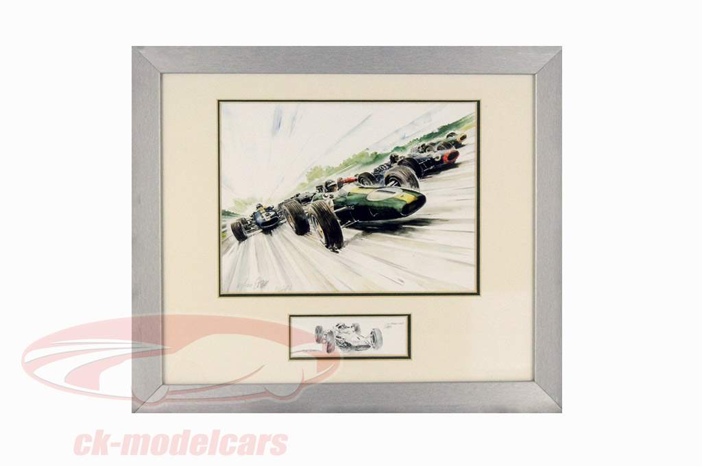 Image: Nürburgring GP Formula 1 1966 Adenau Aces Format 25 x 30 cm including Framework