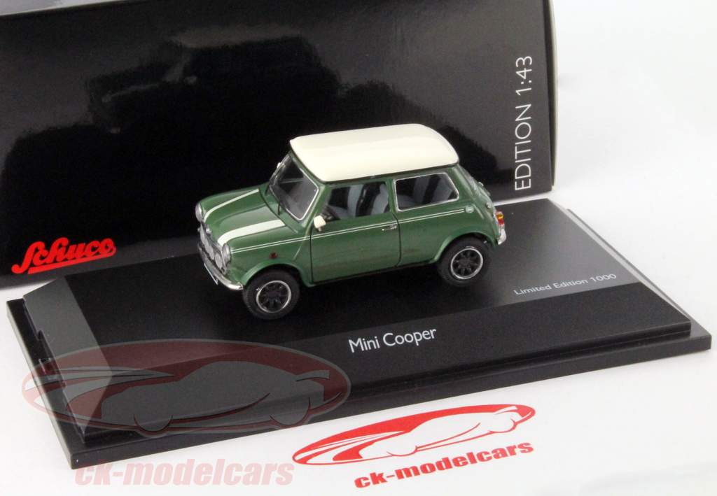 Morris Mini Cooper verde almendra / blanco 1:43 Schuco