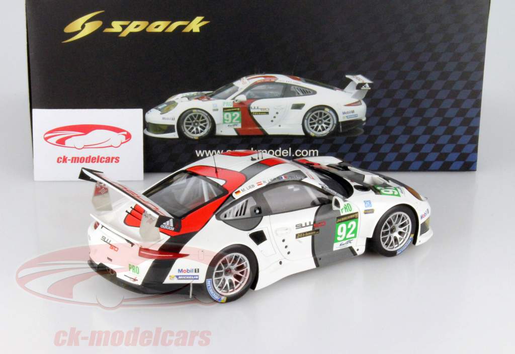 【MINICHAMPS】Porsche 911 RSR #92 24H 2018 1/18 IXO Porsche 911 (991) RSR #92 Class Winner LMGTE 24h
