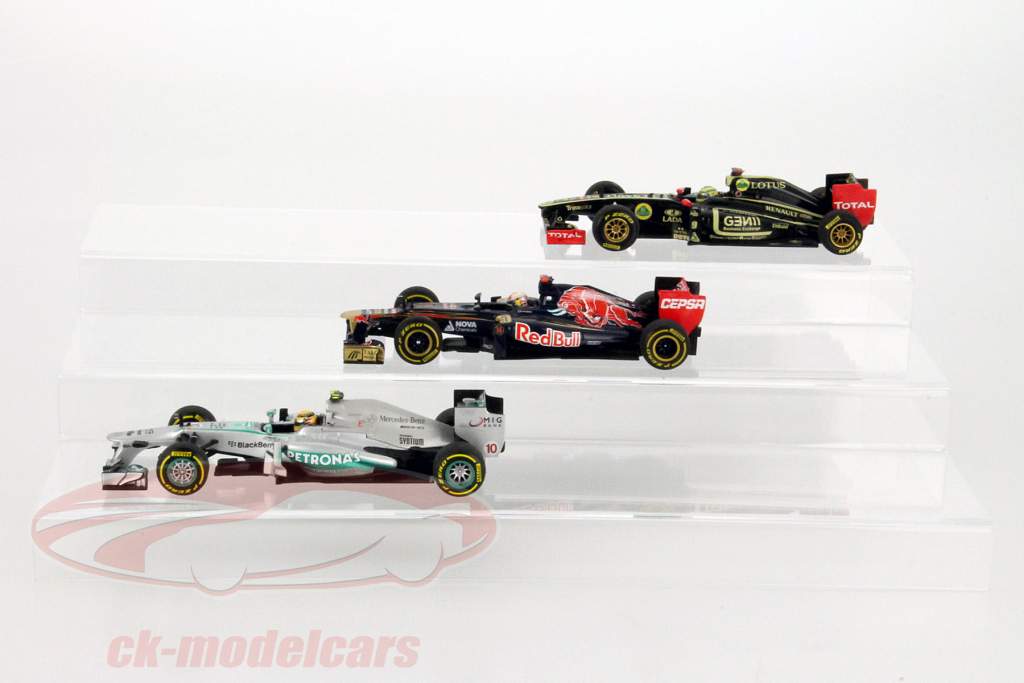 Stand decoratie trappen 3 stappen voor modelauto's in schaal 1:43