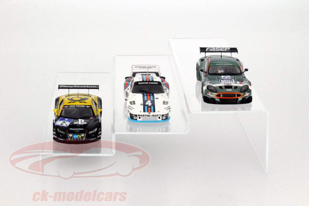 Stand decoratie trappen 3 stappen voor modelauto's in schaal 1:43