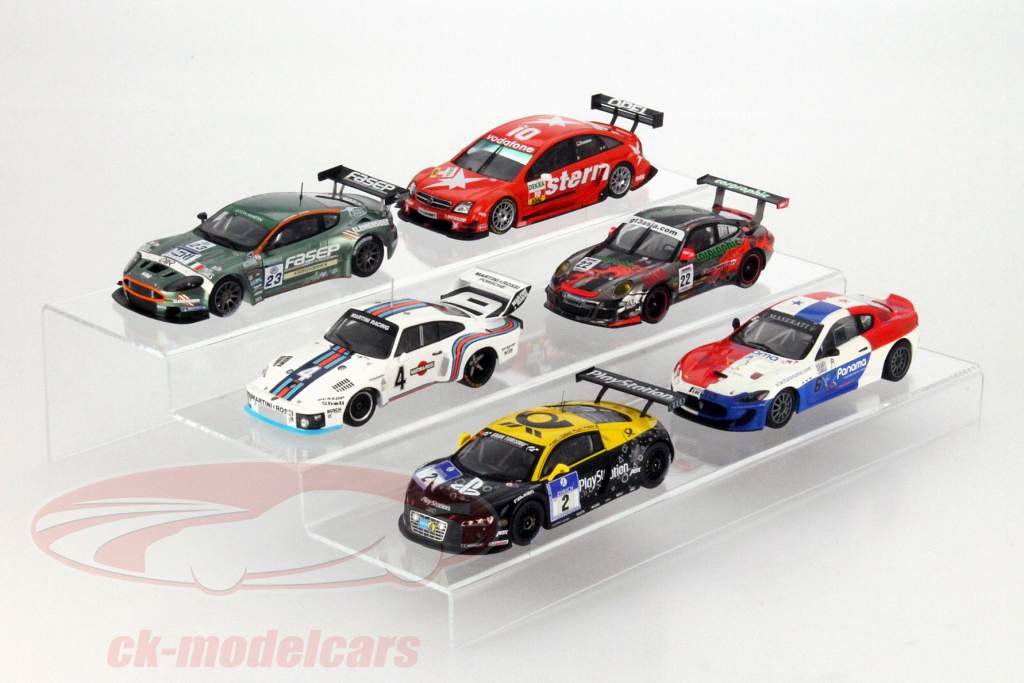 Stand decoratie trappen 3 stappen voor modelauto's in schaal 1:43