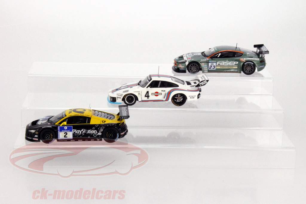 Stand decoratie trappen 3 stappen voor modelauto's in schaal 1:43