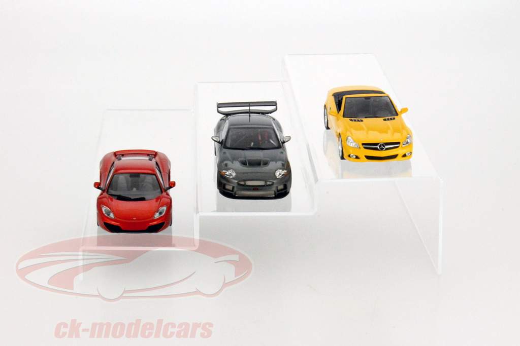 Stand decoratie trappen 3 stappen voor modelauto's in schaal 1:43