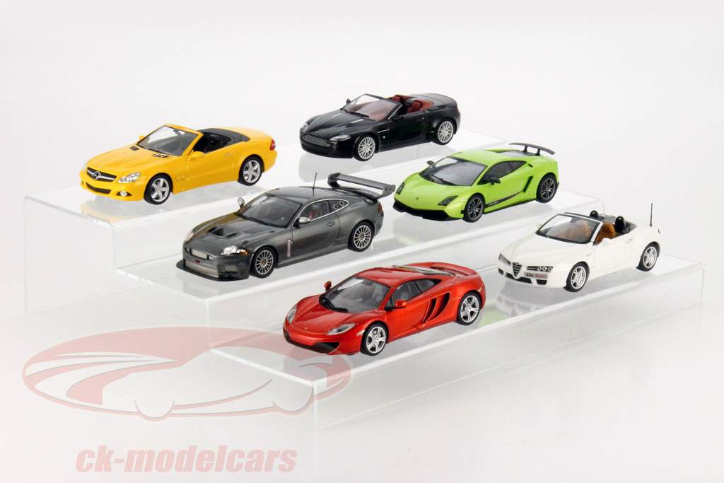 Stand decoratie trappen 3 stappen voor modelauto's in schaal 1:43