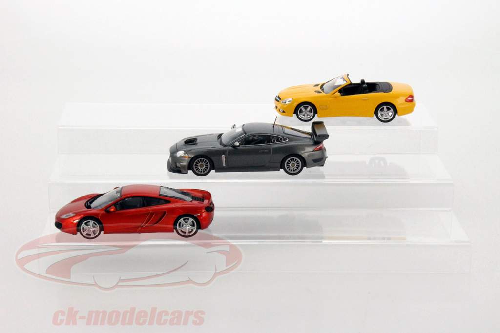 Stand decoratie trappen 3 stappen voor modelauto's in schaal 1:43
