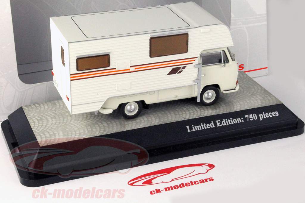 Volkswagen VW T2a Pritschenwagen Tischer Camping weiß 1:43 PremiumClassiXXs