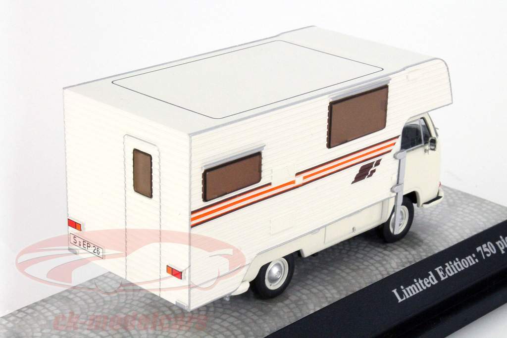 Volkswagen VW T2a Platform truck Tischer Camping white 1:43 PremiumClassiXXs
