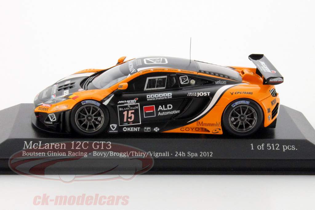 ミニカー 1/43 McLaren 12C GT3 Street 2012/ PMA Minichamps 1:43 McLaren MP4-12C GT3 #15 Boutsen Ginion