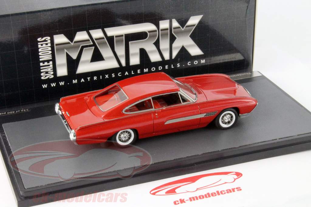 Ford Thunderbird Итальянский Fastback Год 1963 красный металлический 1:43 Matrix