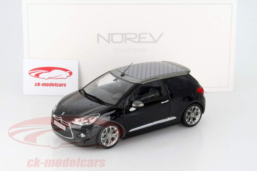 シトロエンDS3カブリオレ2013年黒1時18ノレブ