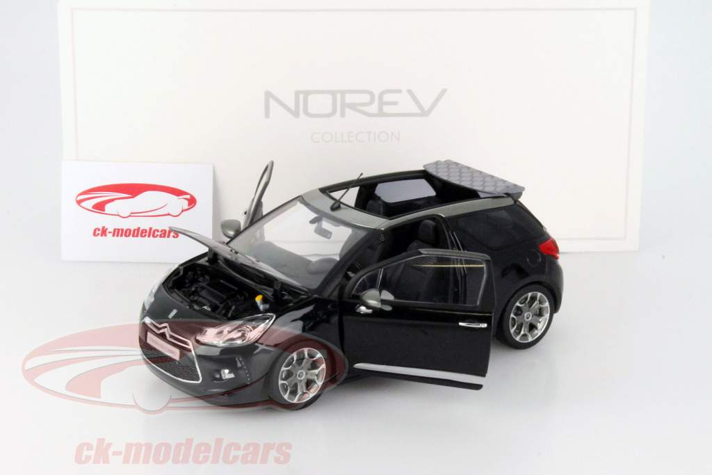 シトロエンDS3カブリオレ2013年黒1時18ノレブ