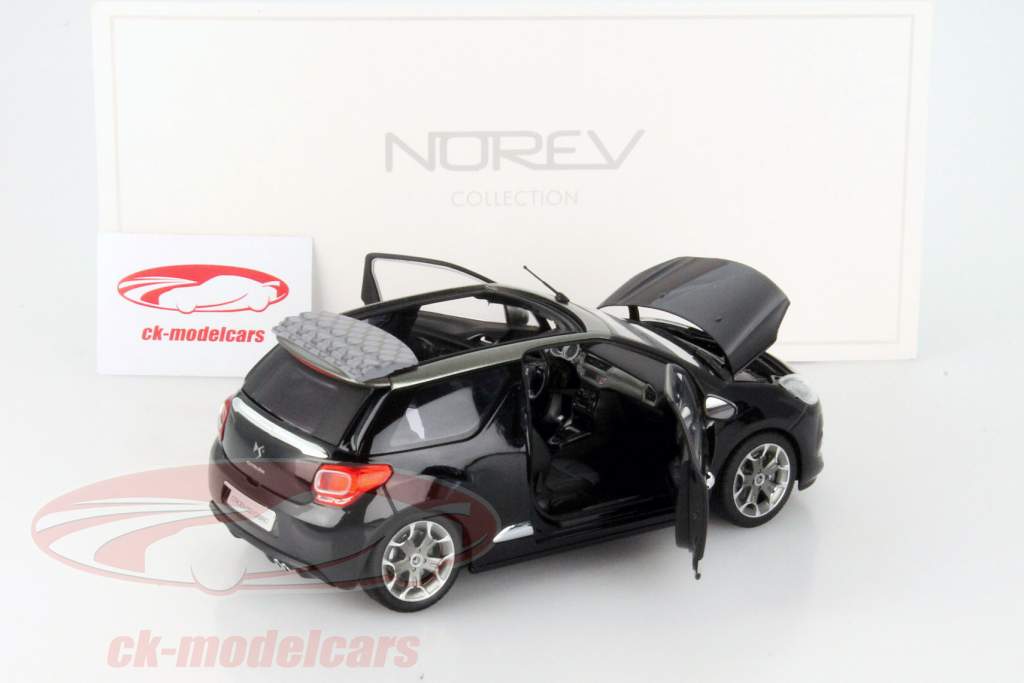 シトロエンDS3カブリオレ2013年黒1時18ノレブ