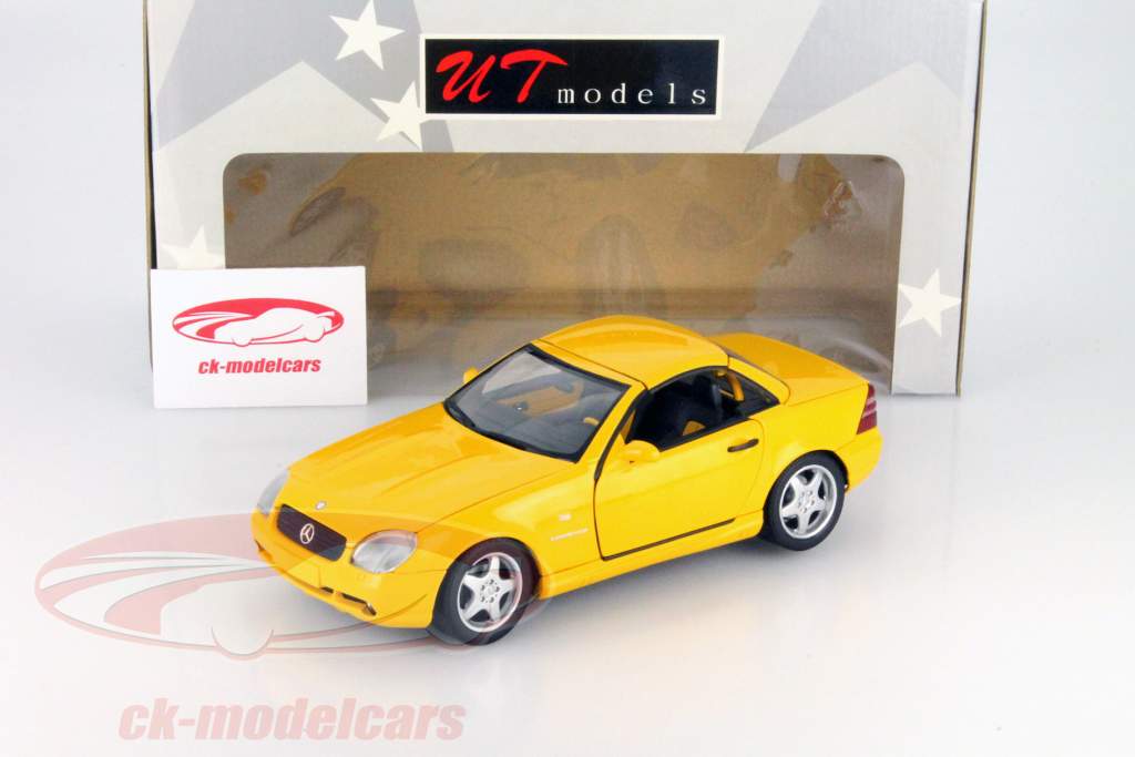 【希少】メルセデスベンツ SLK230 初代 ディーラー特注 イエロー ミニカー UT-Models 1:18 メルセデス·ベンツ SLK 230 コンプレッサー AMG