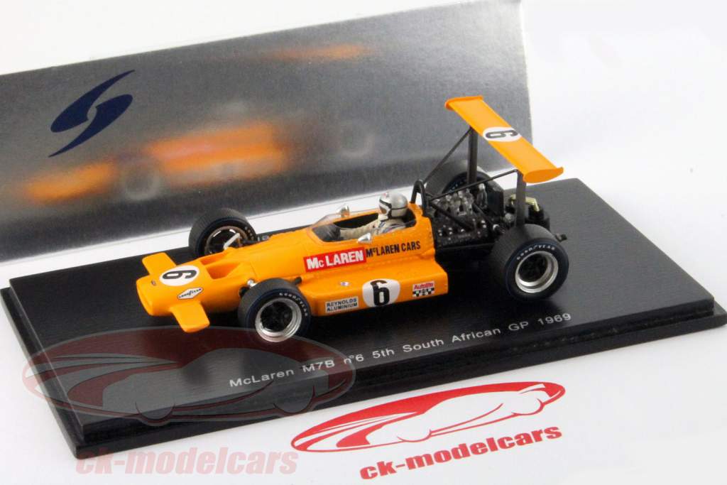 B。 迈凯轮 M7B #6 南 非洲的 GP 公式 1 1969 1:43 火花