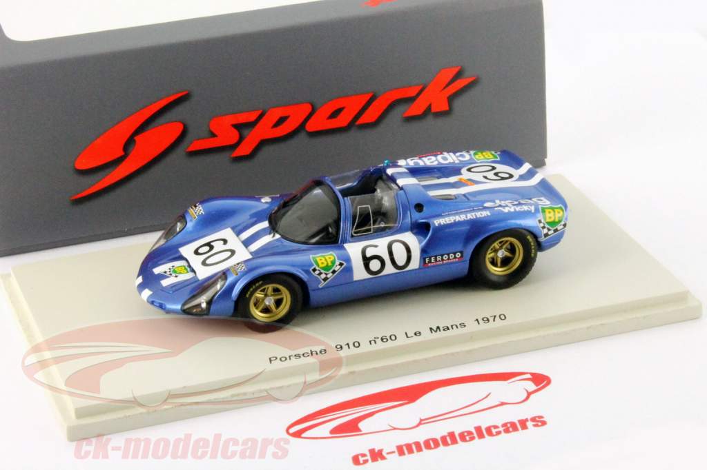 Spark 1:43 Porsche 910 #60 24h LeMans 1970 Meier / Rouveyran