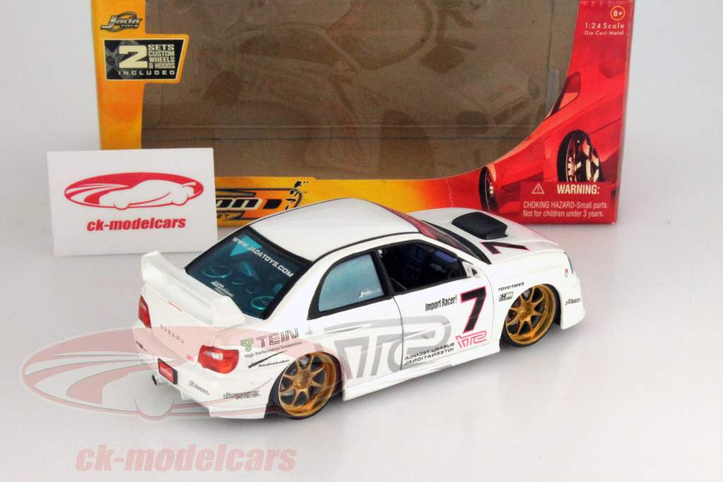 Jadatoys 1:24 Subaru Impreza WRX STI #7 white 53005 model