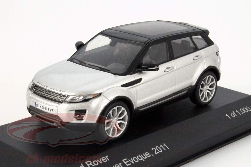Land Rover Range Rover Evoque 年 2011 銀 / 黒 1:43 WhiteBox