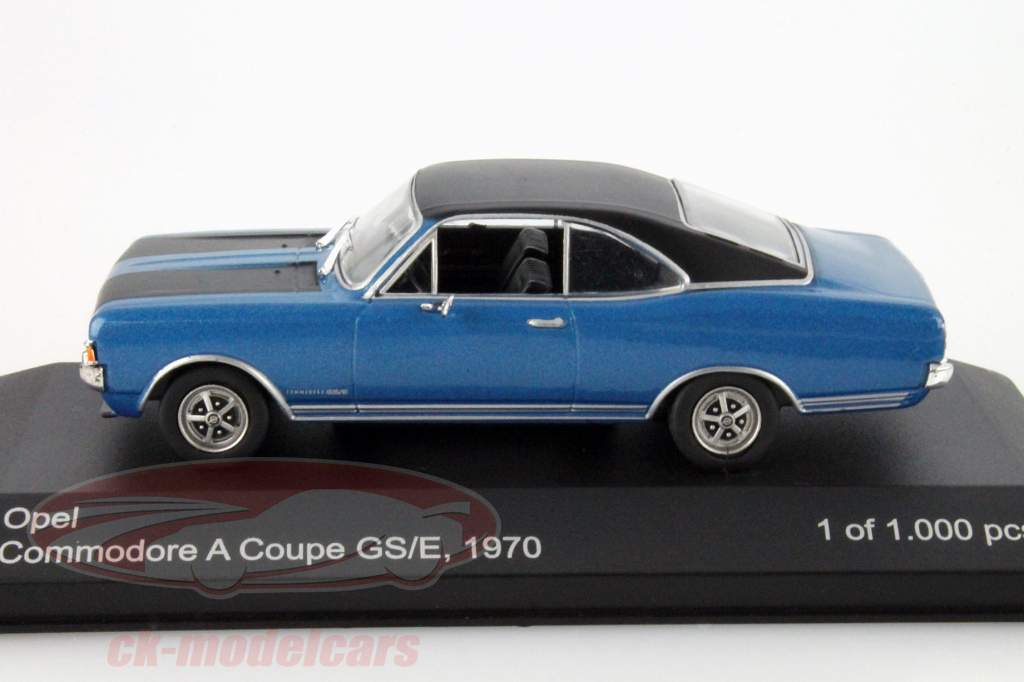 Opel Commodore A Coupe GS/E Year 1970 blue metallic / black 1:43 WhiteBox