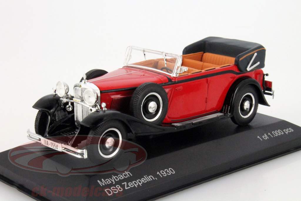 Maybach DS8 Zeppelin 年 1930 红 / 黑色 1:43 WhiteBox