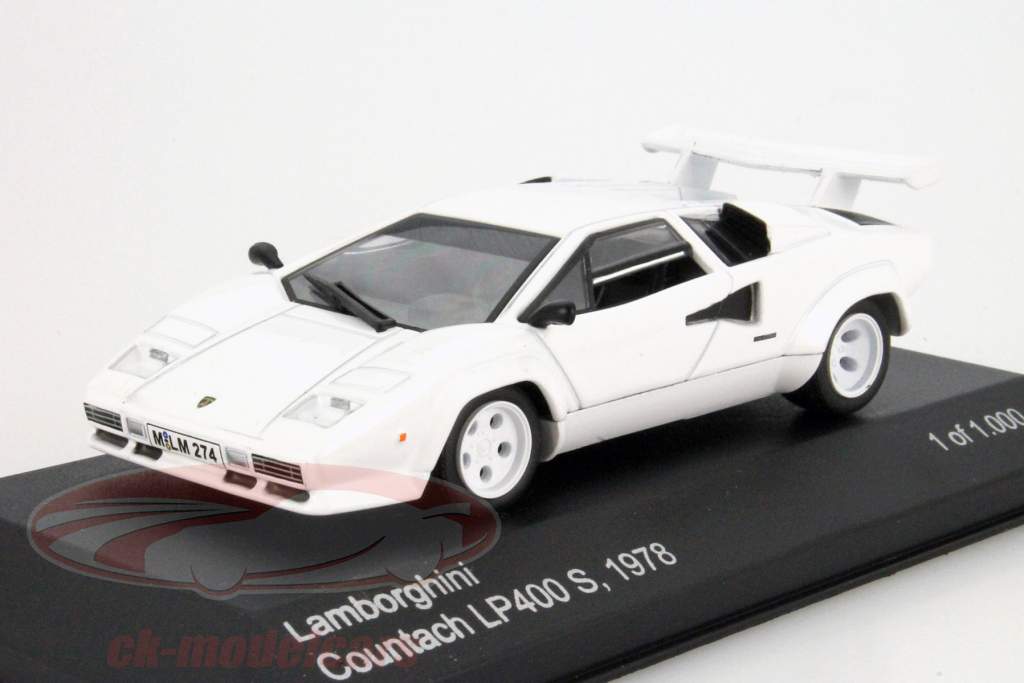 Lamborghini Countach LP400 S Year 1978 white 1:43 WhiteBox