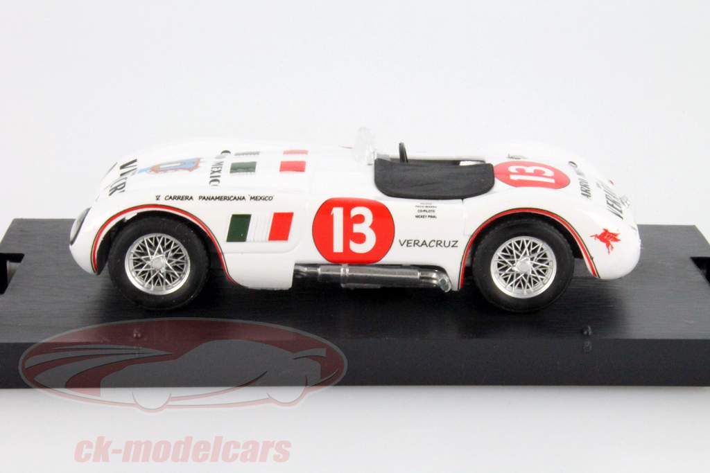 捷豹 C type V #13 卡雷拉 墨西哥 1954 Ibarra / Pinal 1:43 Brumm