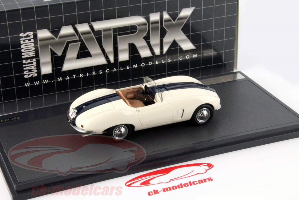 Bristol Arnolt Bolide 年 1955 白 / ブルー 1:43 Matrix