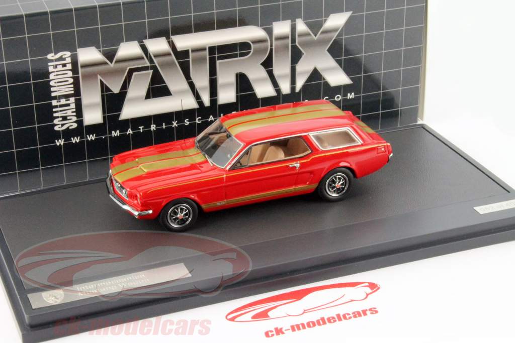 Ford Mustang インターメカニカ ワゴン 年 1965 赤 1:43 Matrix