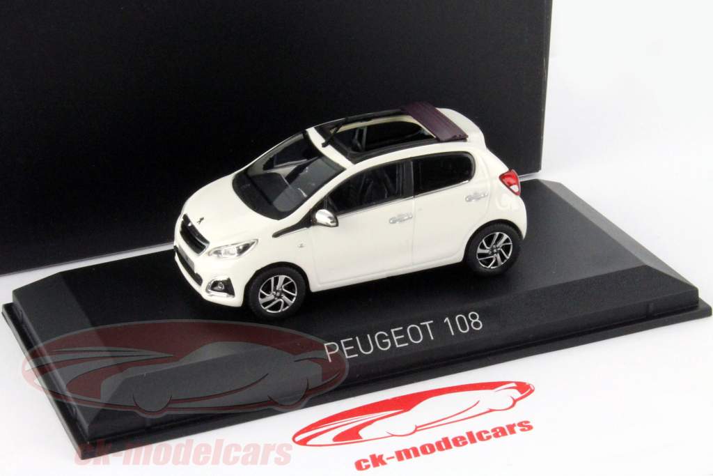 プジョー108 B3年2014白1時43完成モデル
